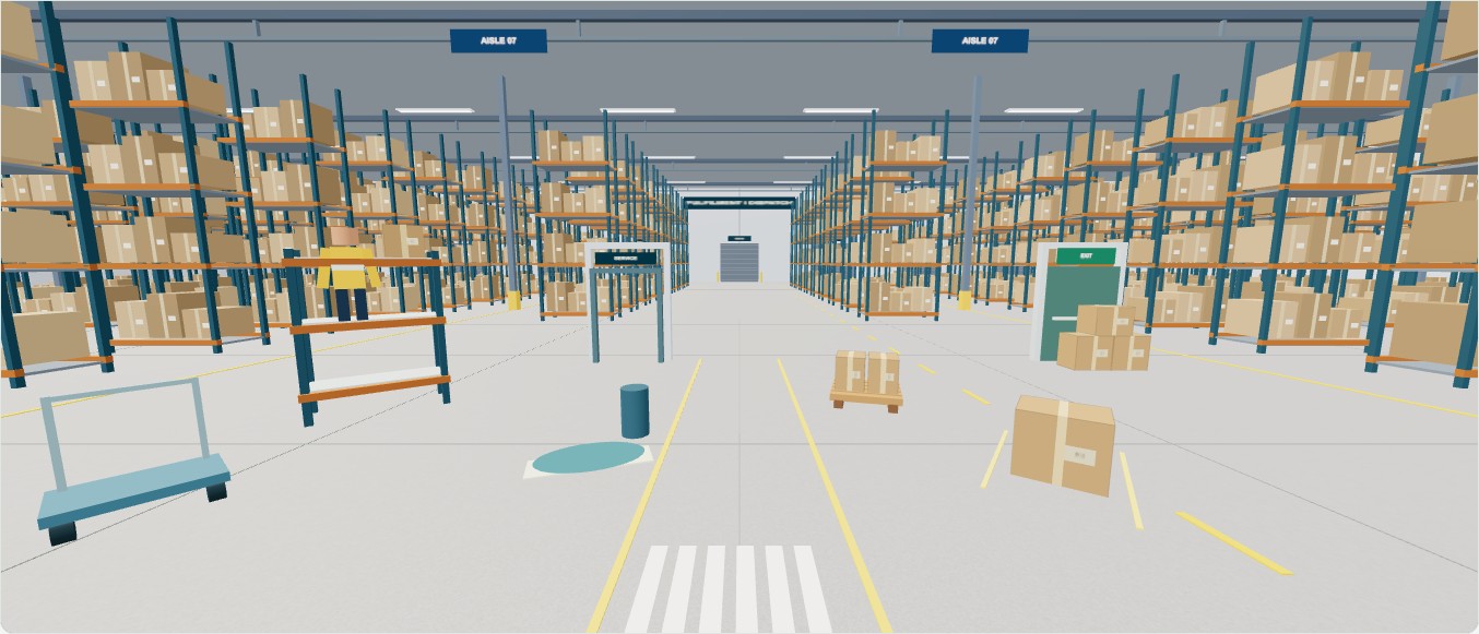 Original 3D warehouse training environment